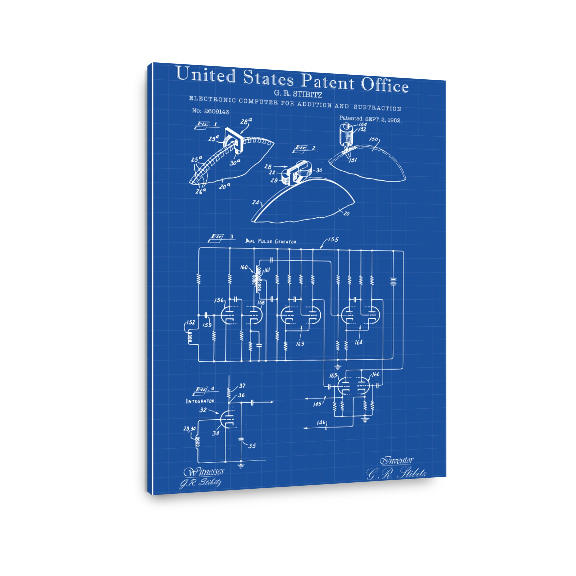 Electronic Computer Patent Blueprint