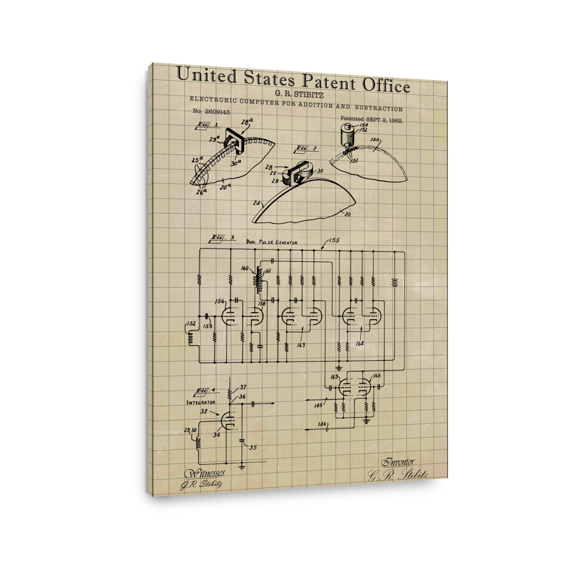 Electronic Computer Patent Schematic