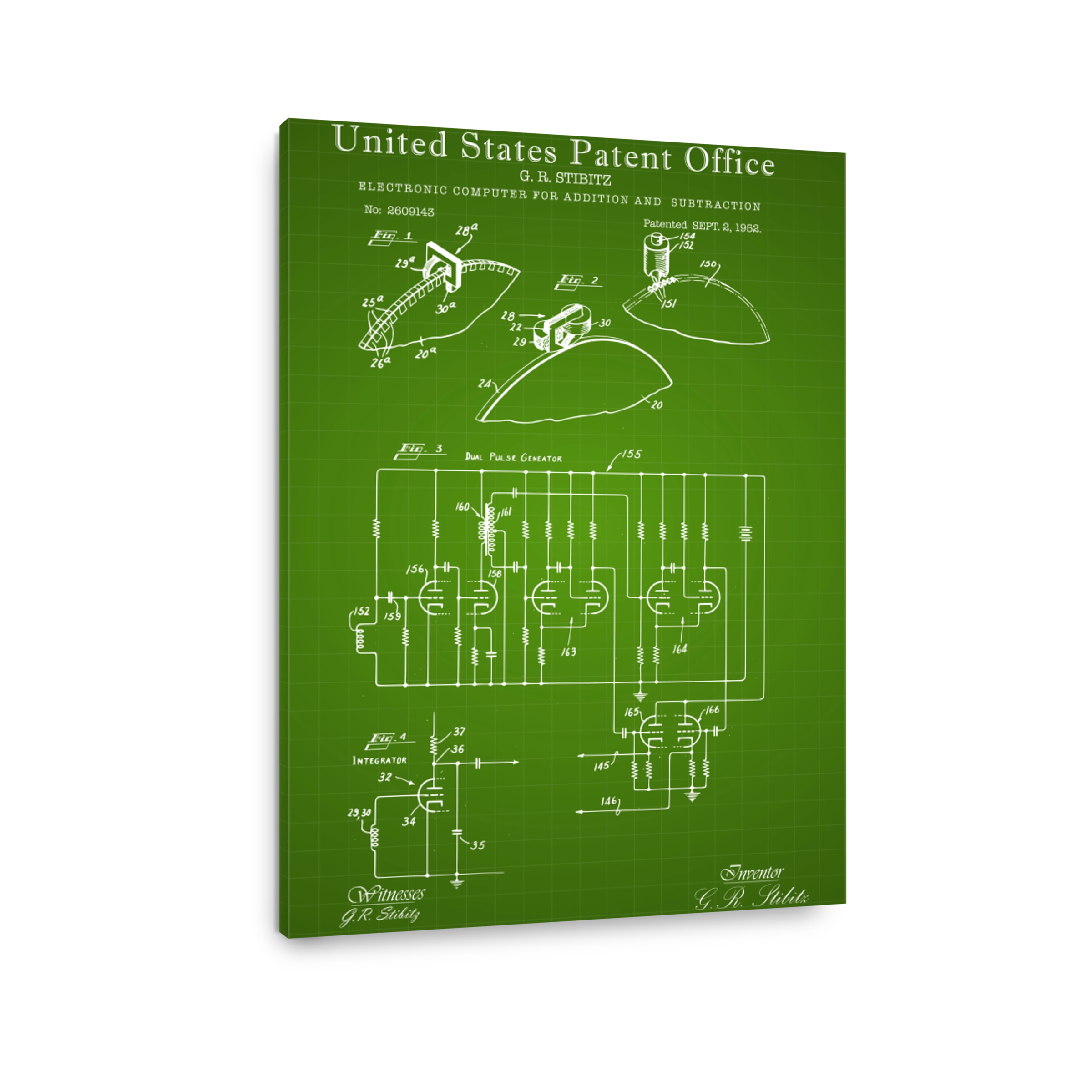 Electronic Computer Patent Blueprint