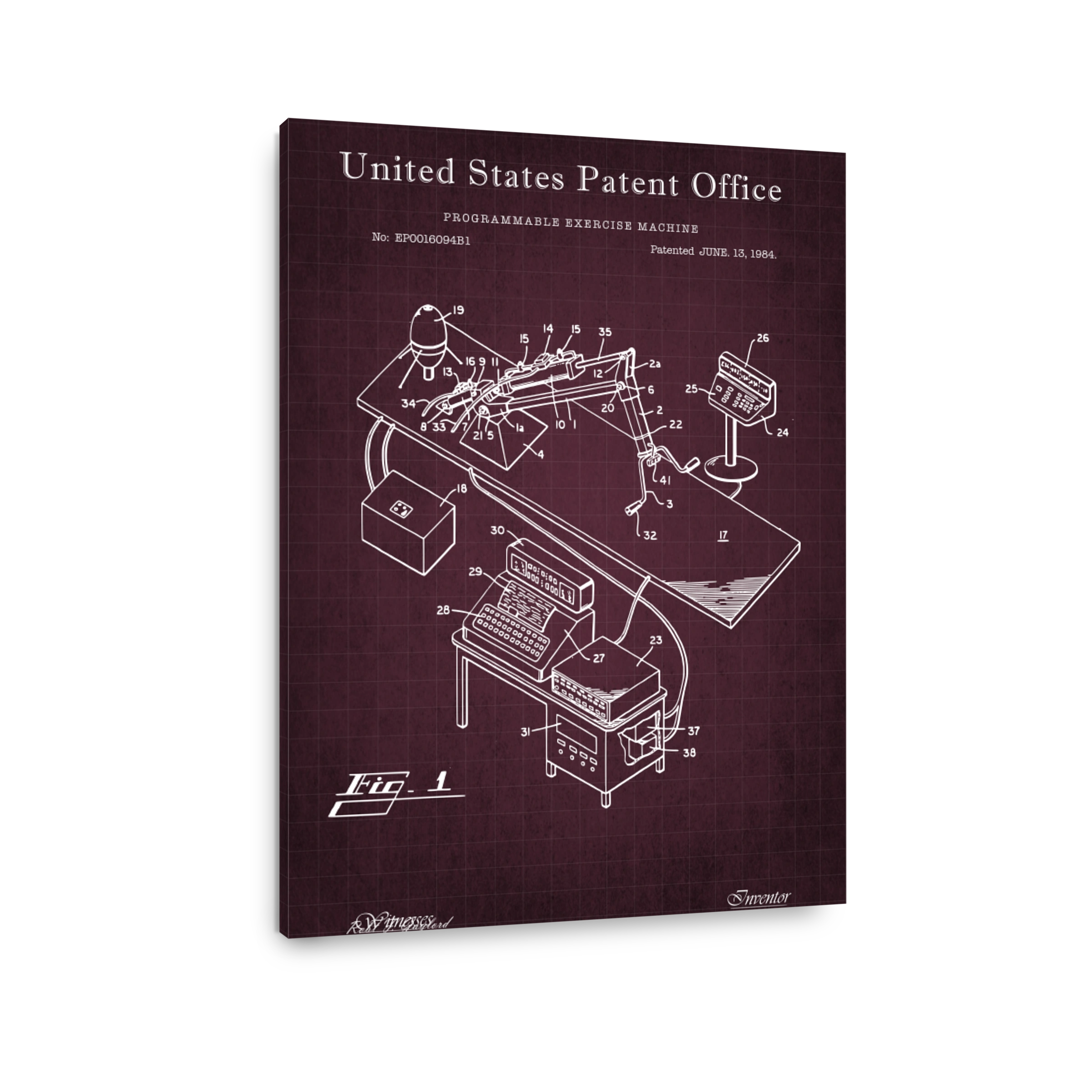 United States Patent Office Exercise Machine