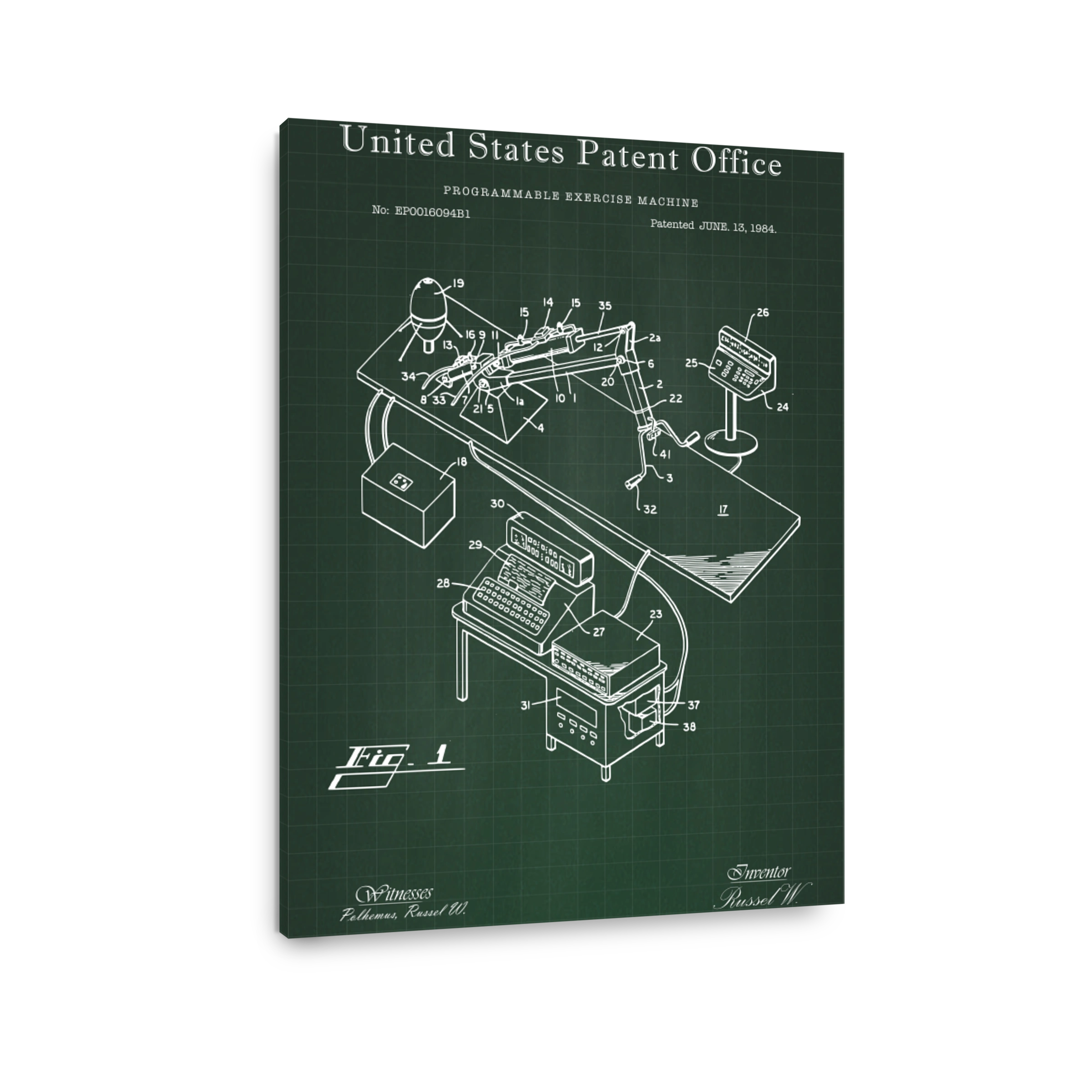 Programmable Exercise Machine Patent Blueprint
