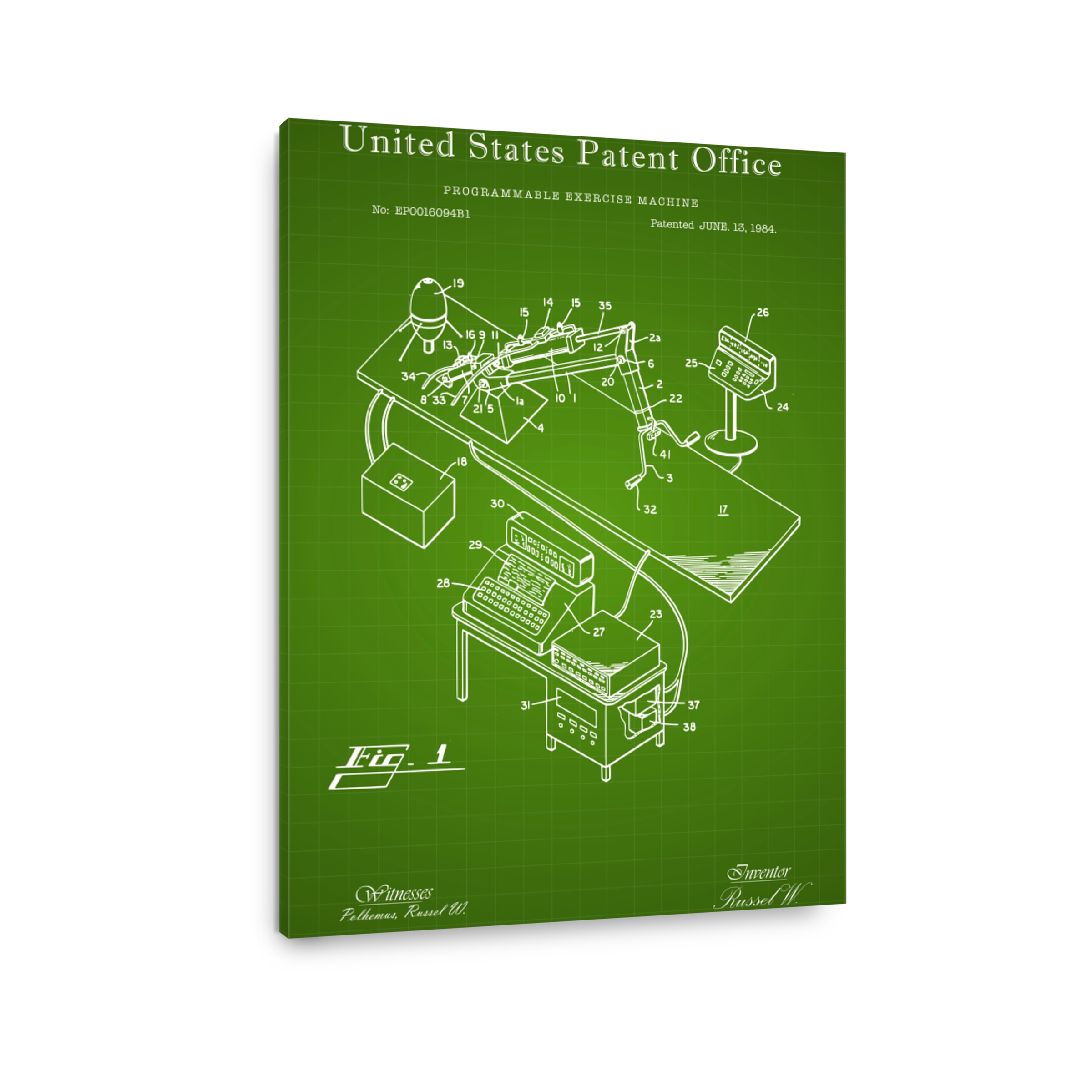 United States Patent Office Programmable Exercise Machine