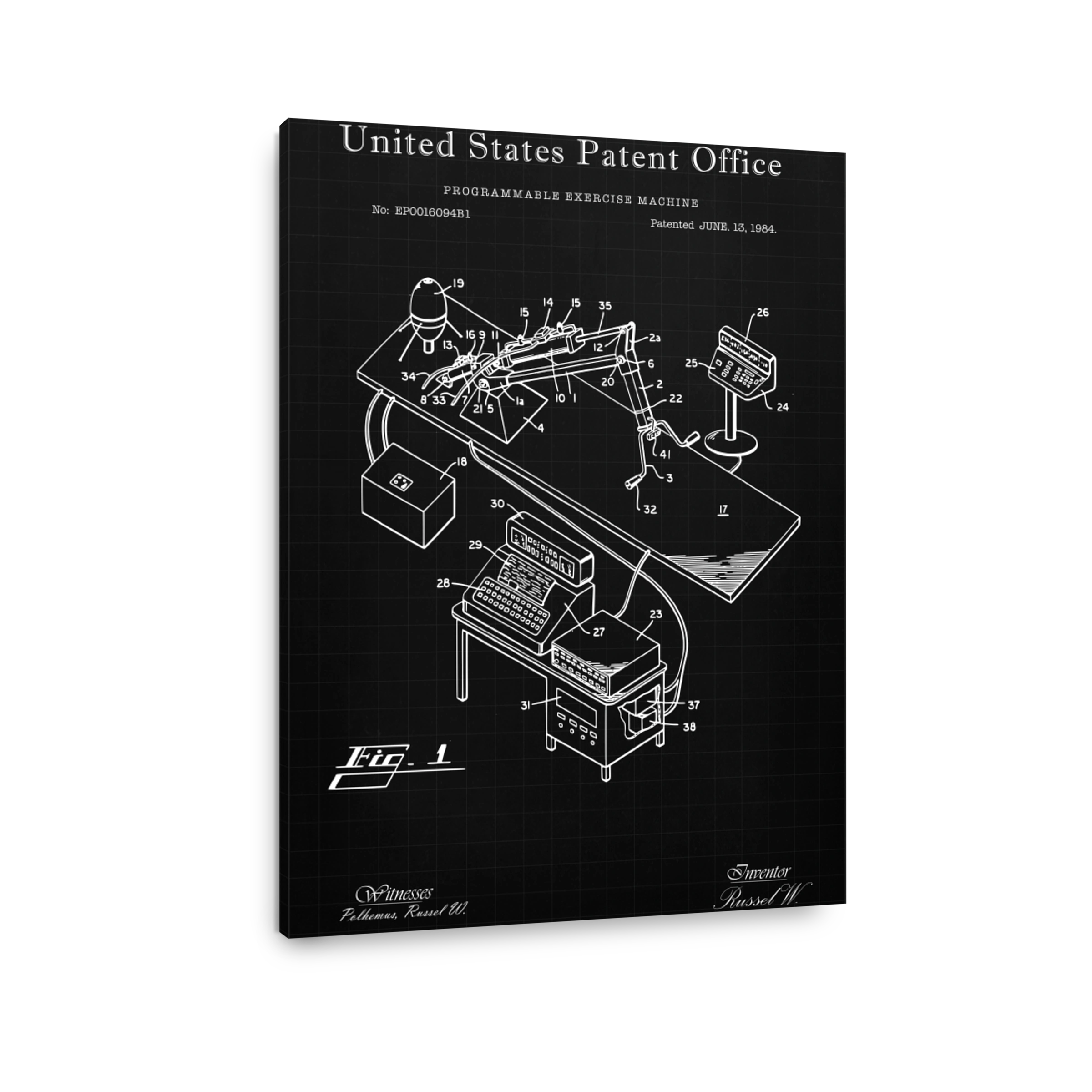 United States Patent Office Programmable Exercise Machine