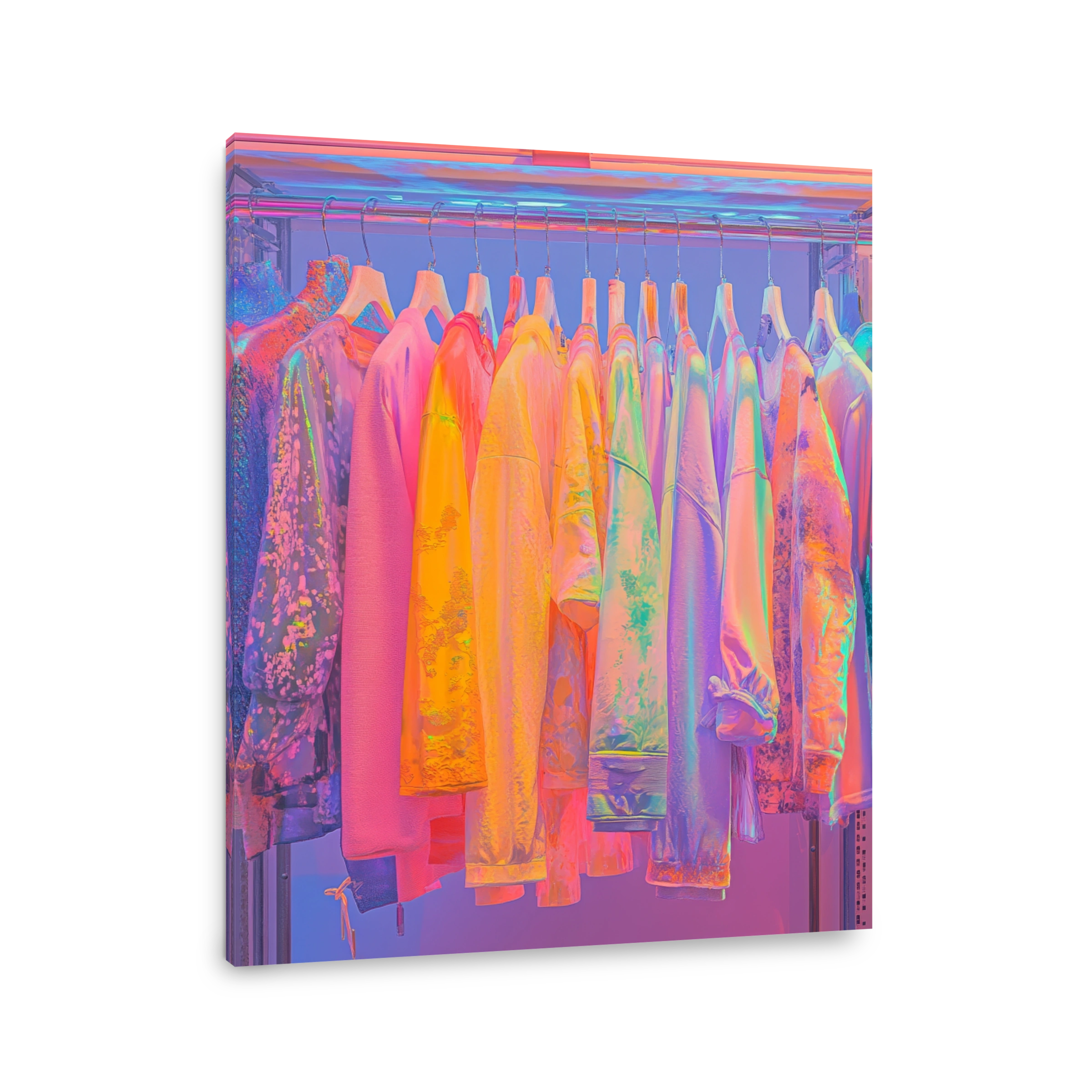 Vibrant Clothing Rack Digital Art