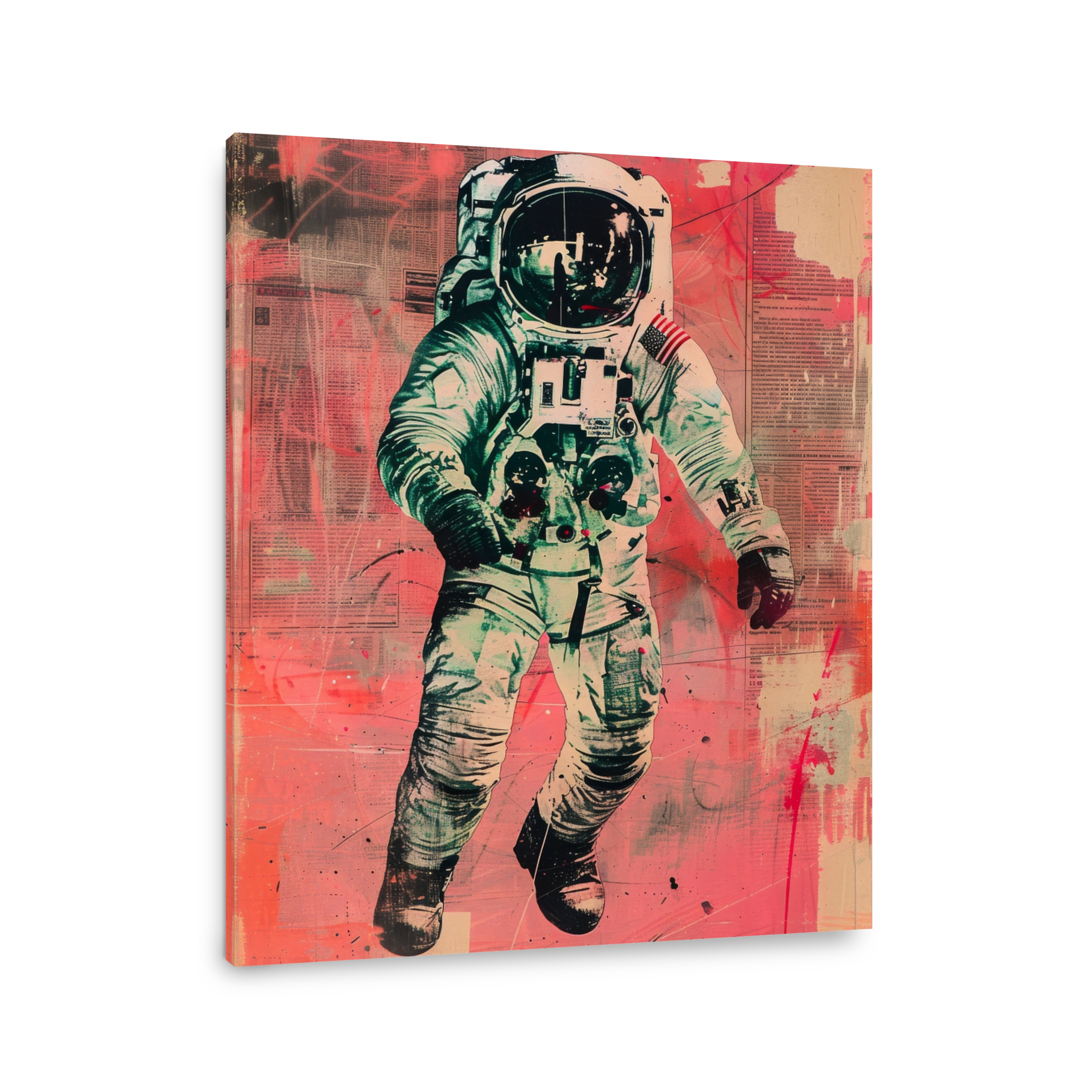 Astronaut in Retro Neon Style
