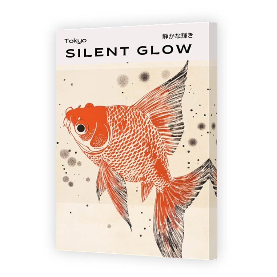 Vibrant Goldfish in Serene Tokyo Glow