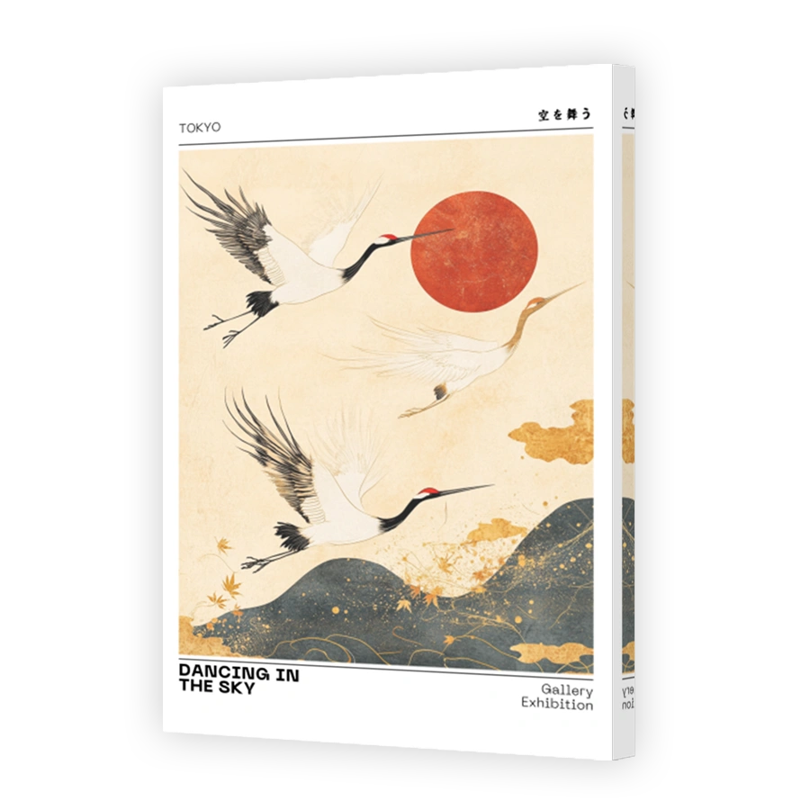 Cranes Flying in the Sky