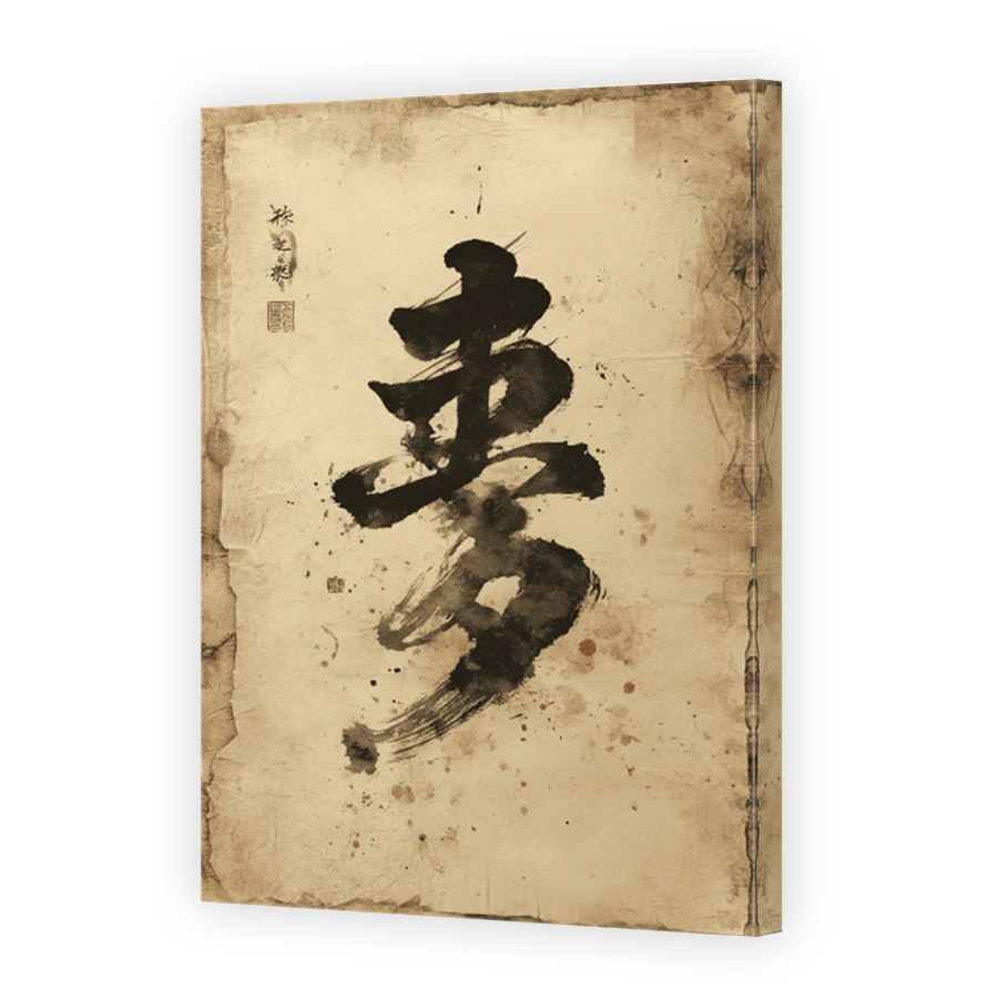 Serene Japanese Calligraphy Ink Wash