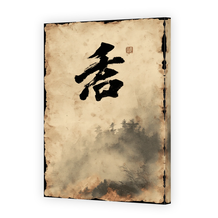 Serene Japanese Calligraphy Artwork