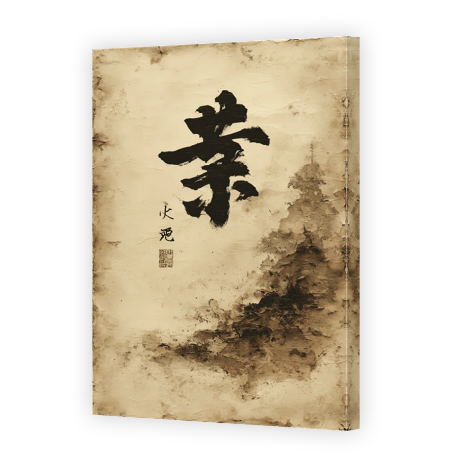 Serene Japanese Calligraphy Artwork