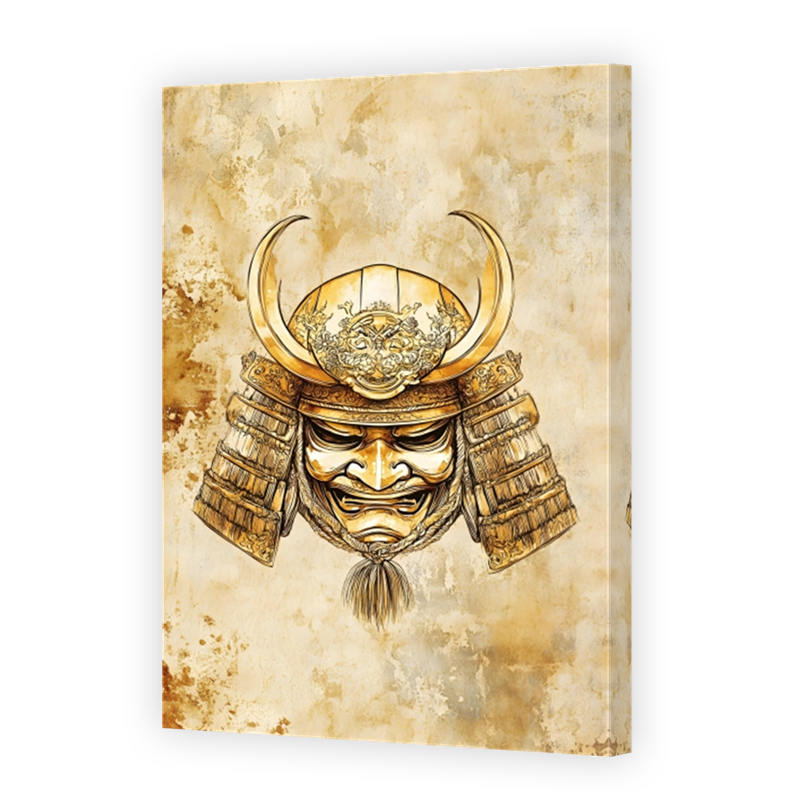 Golden Samurai Mask Artwork