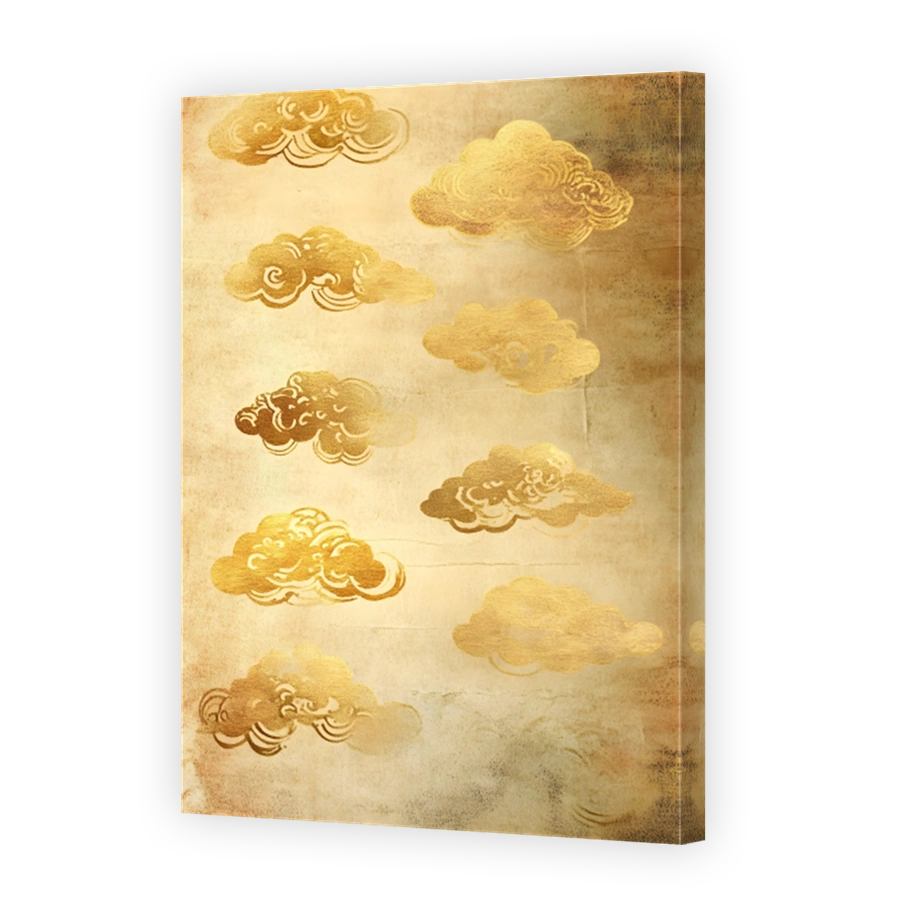 Golden Clouds Digital Art
