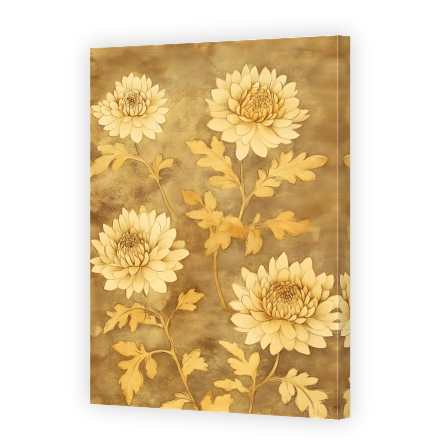 Elegant Gold Chrysanthemums