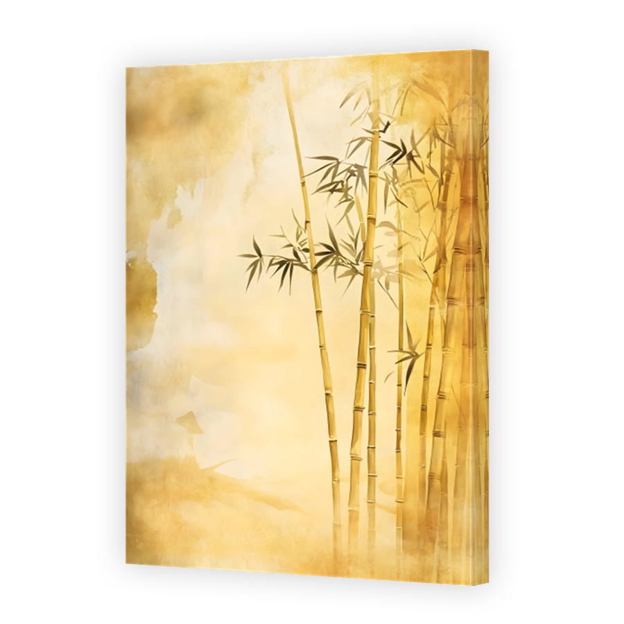Serene Bamboo Ink Wash Painting