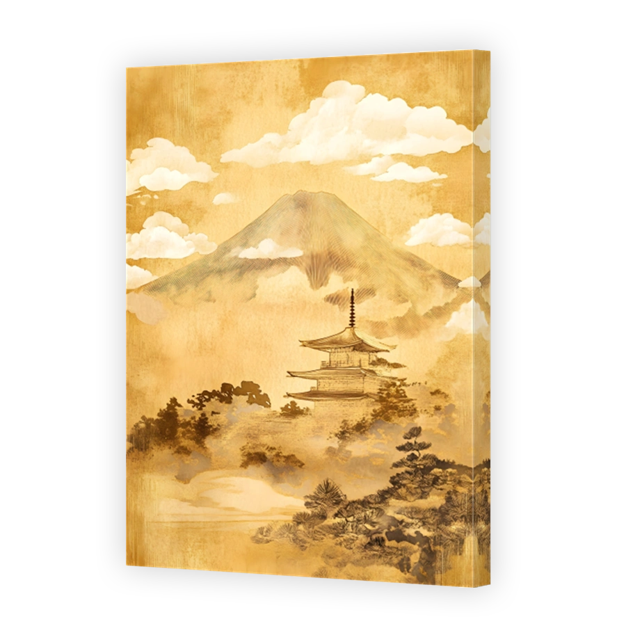 Serene Mount Fuji and Pagoda