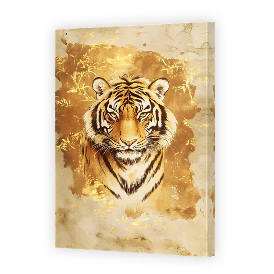 Majestic Tiger in Gold and Brown