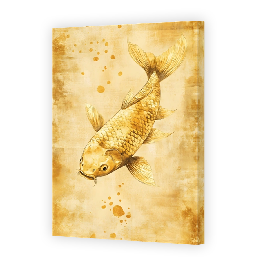 Golden Koi Fish Artwork