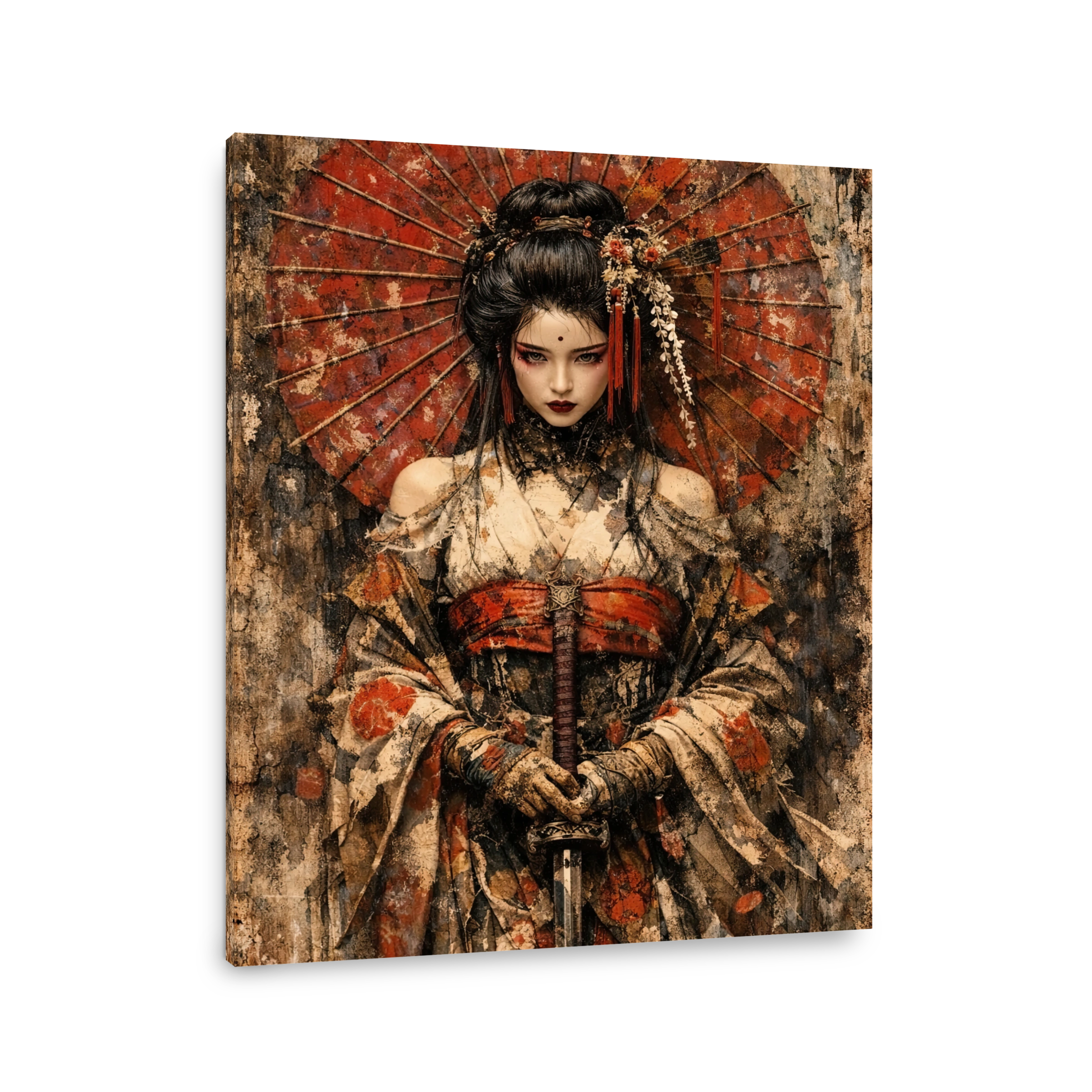 Mysterious Geisha holding a Katana
