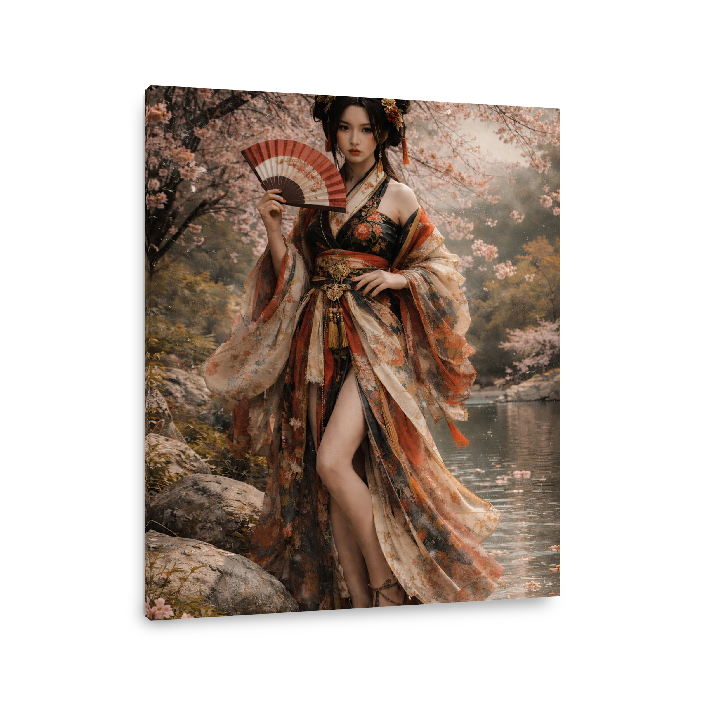 Elegant Woman in Traditional Japanese Attire