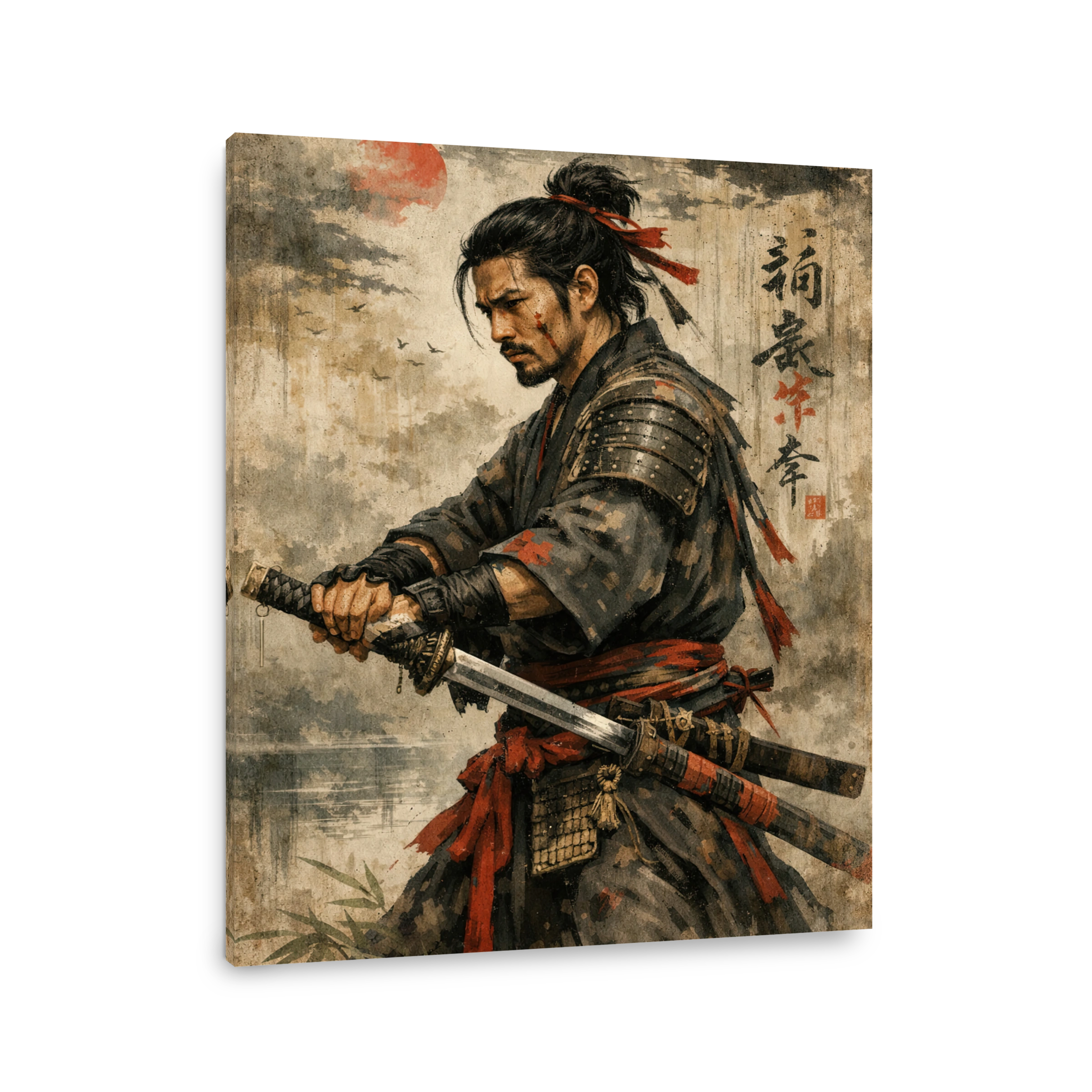 Intense Samurai Warrior with Katana