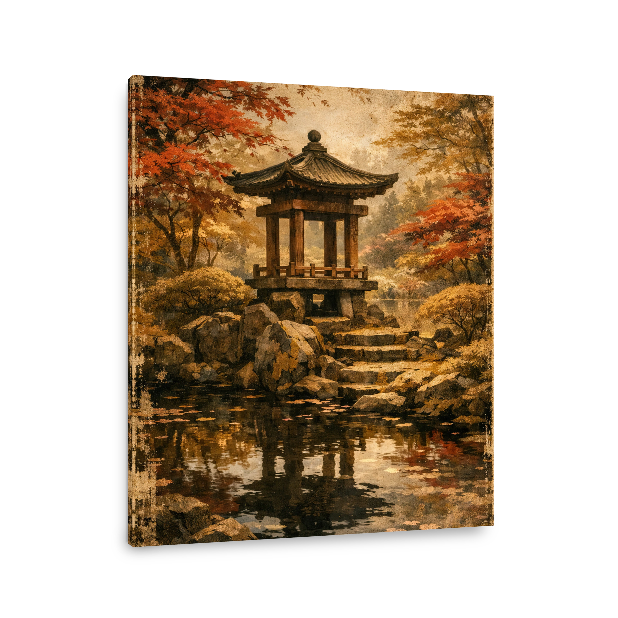 Serene Japanese Pagoda in Autumn