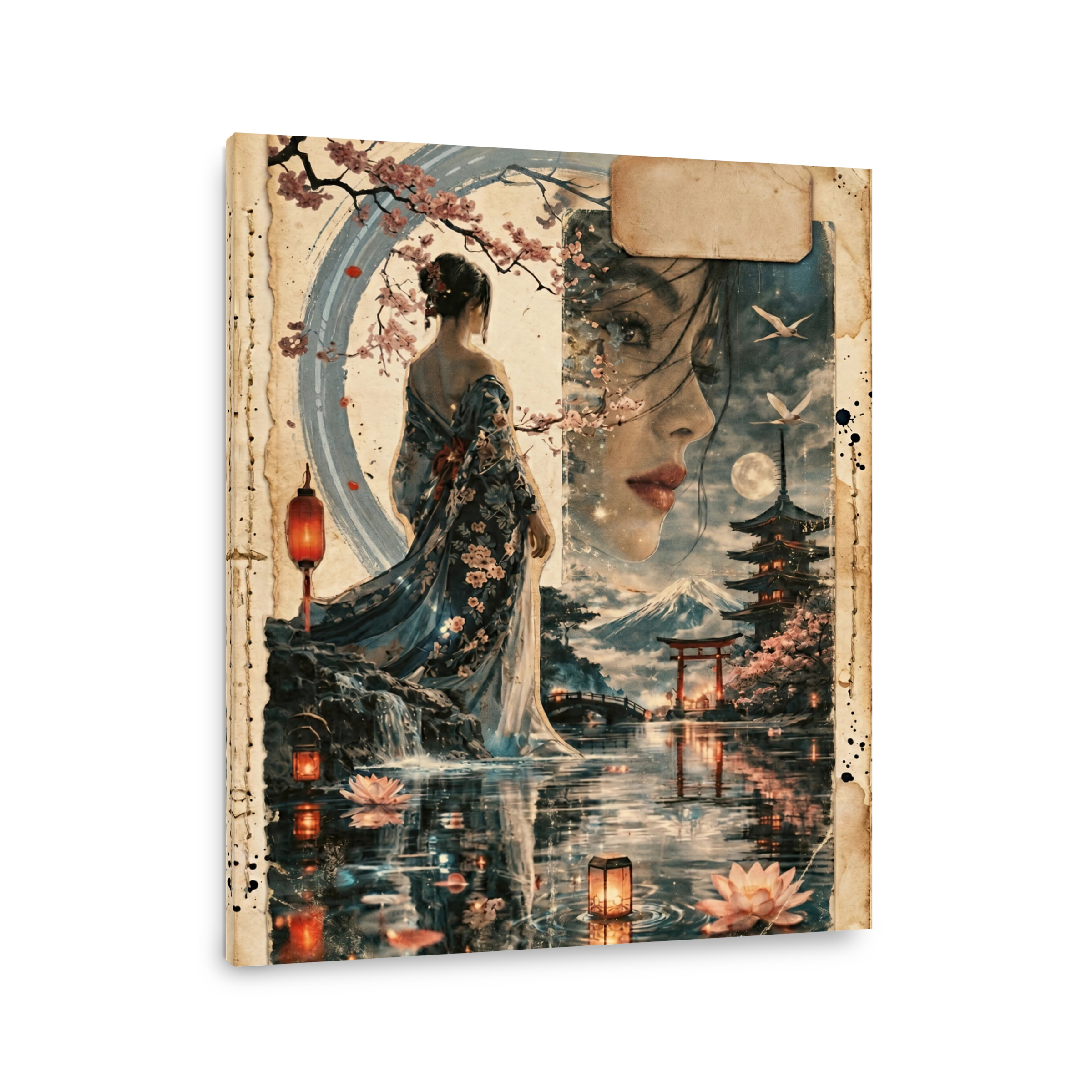 Geisha Serene Japanese Landscape