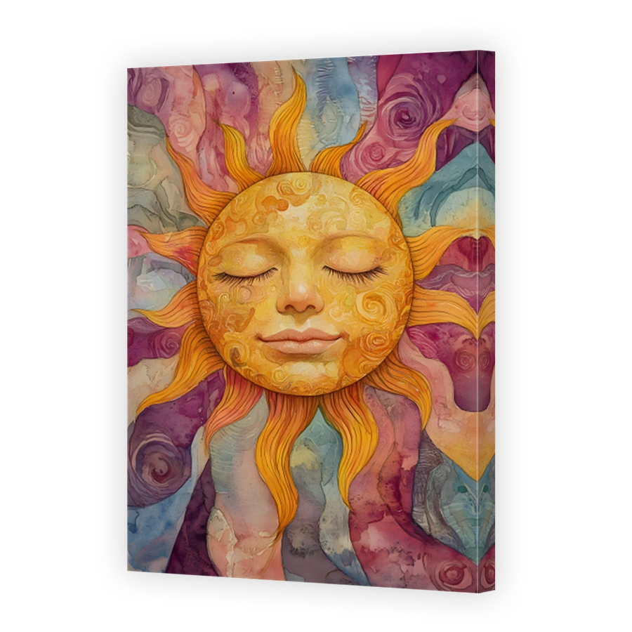 Peaceful Sun Watercolour Art