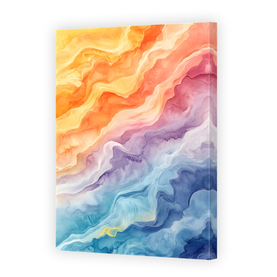 Vibrant Abstract Ink Waves