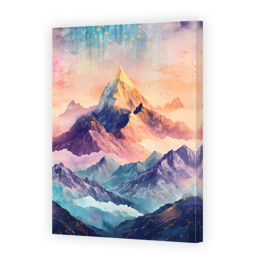 Dreamy Mountain Range Digital Art
