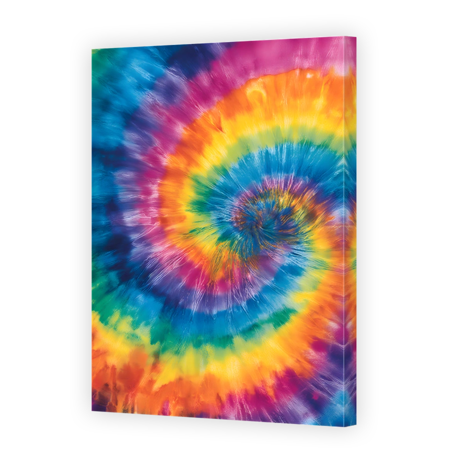Vibrant Tie Dye Fabric Art