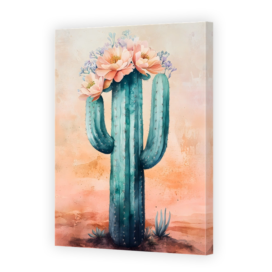 Bohemian Cactus Watercolour Art