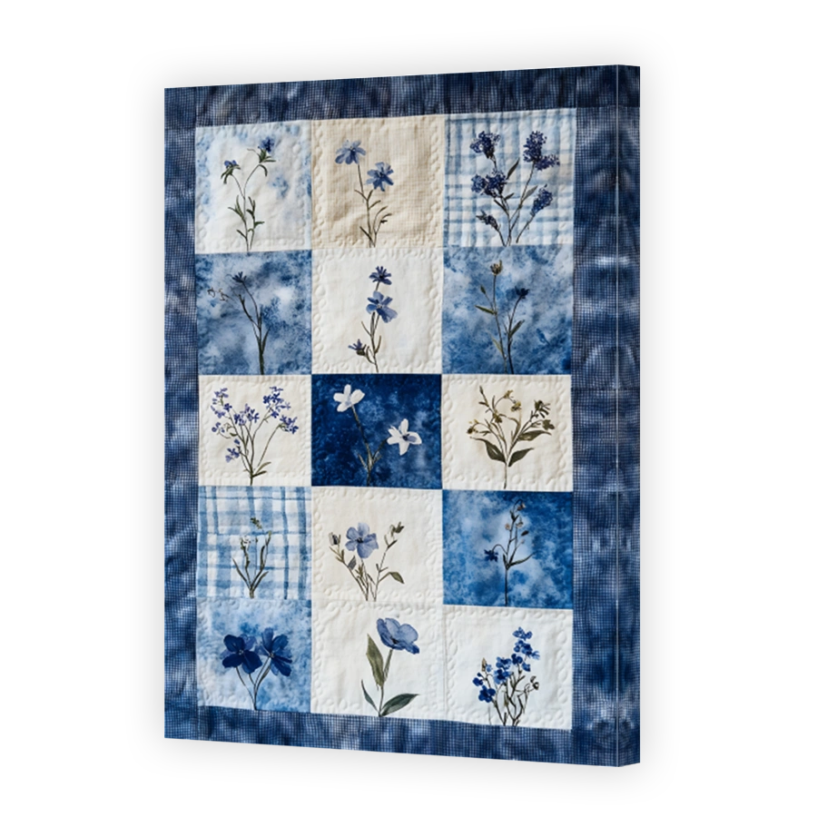 Patchwork Floral Quilt Art