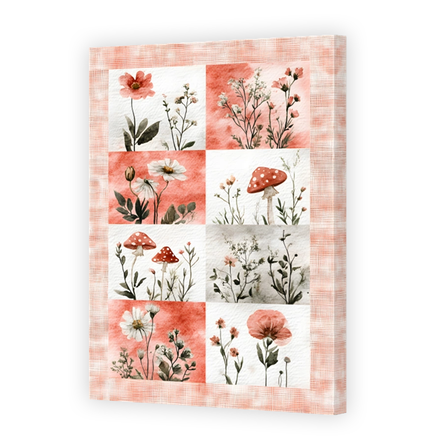 Whimsical Watercolour Floral Collage Art
