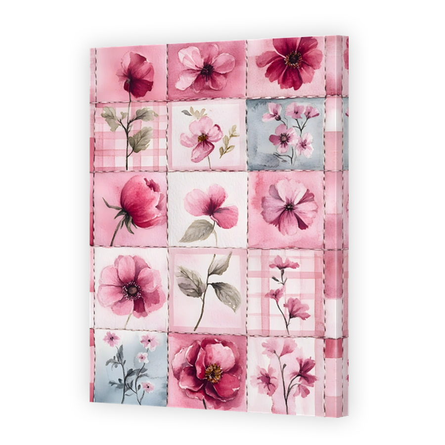 Delicate Floral Patchwork Watercolour Art