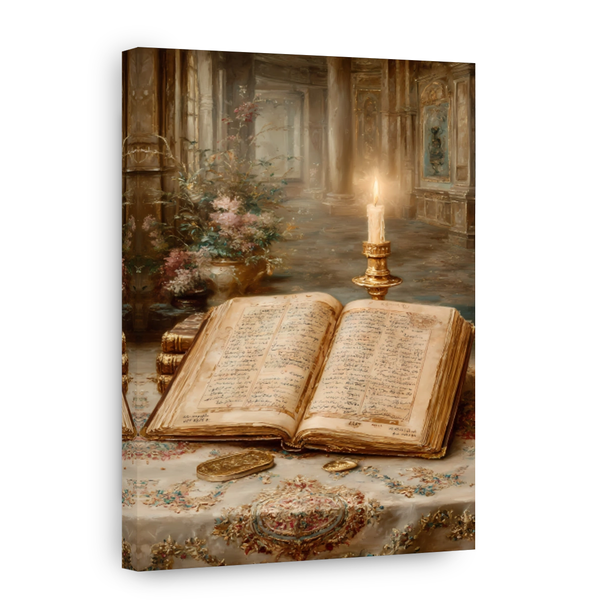 Antique Book by Candlelight