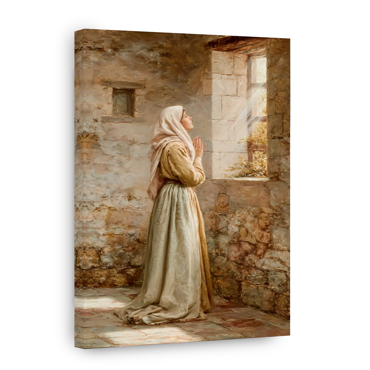 Woman in Prayer by Window
