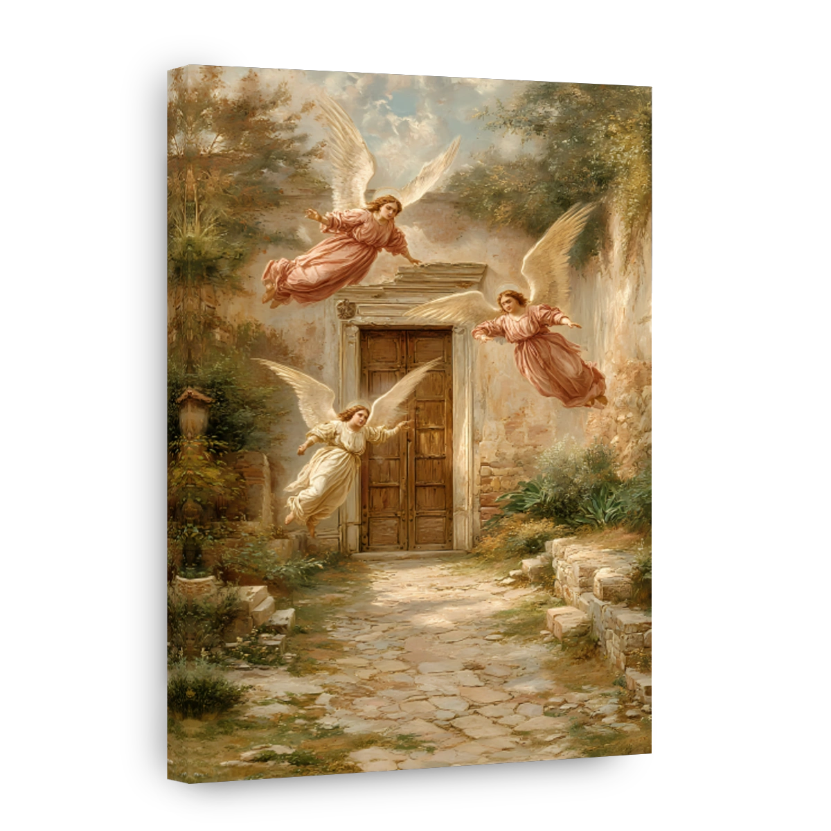 Angels Descending in Serene Light