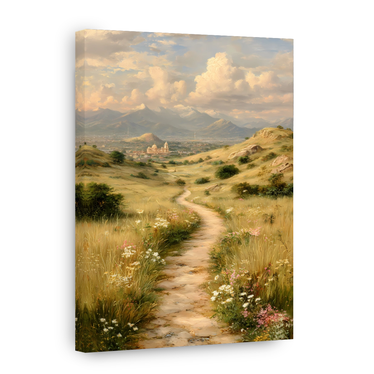 Serene Pastoral Landscape with Winding Path