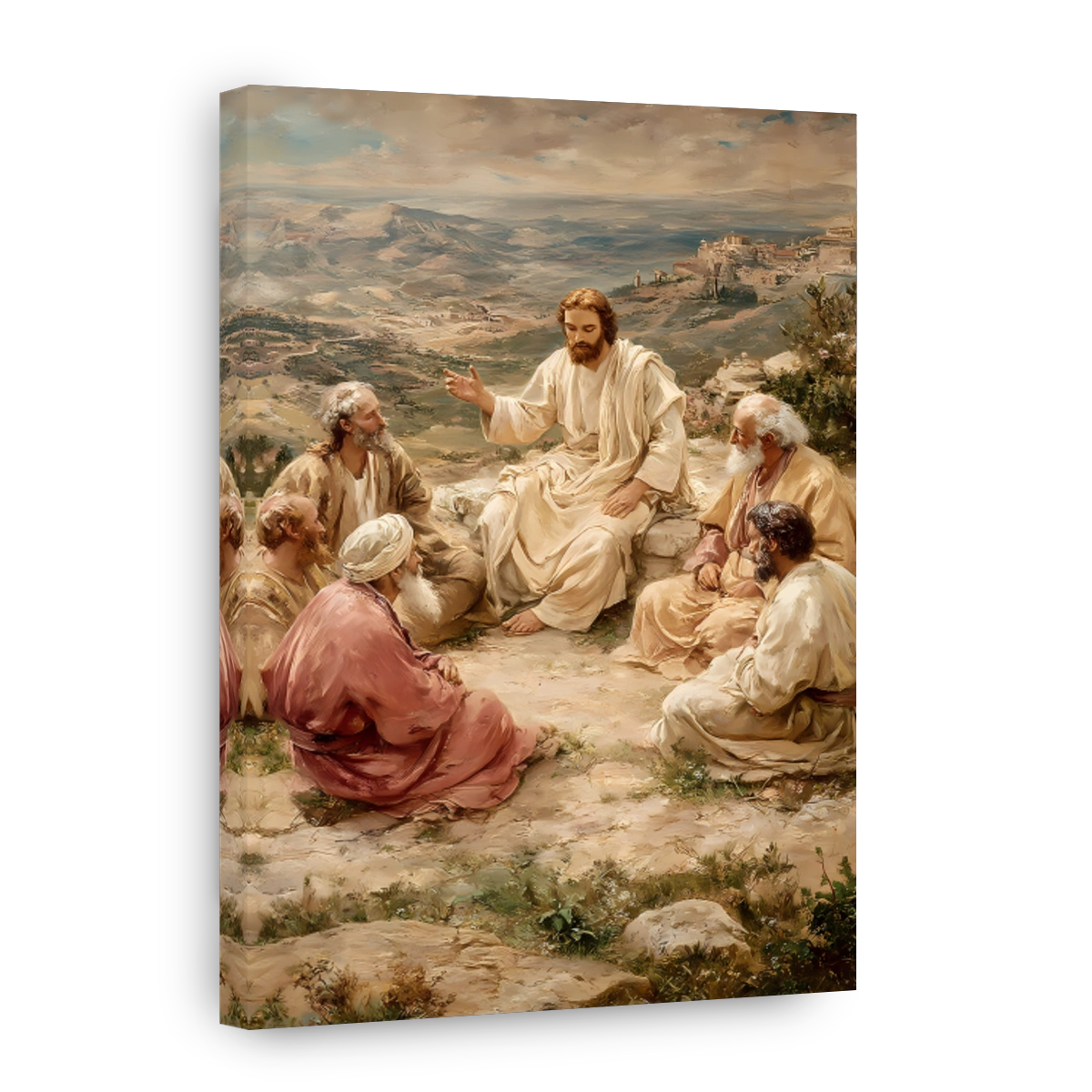 Jesus Teaching Disciples on a Hillside