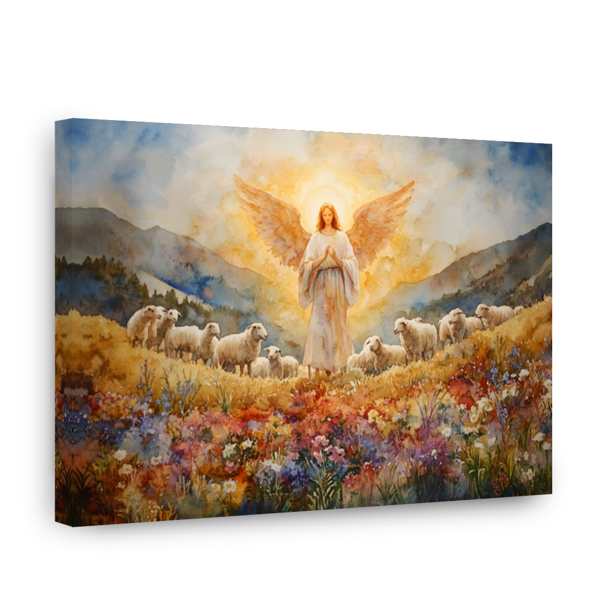 Angel Watching Over Sheep