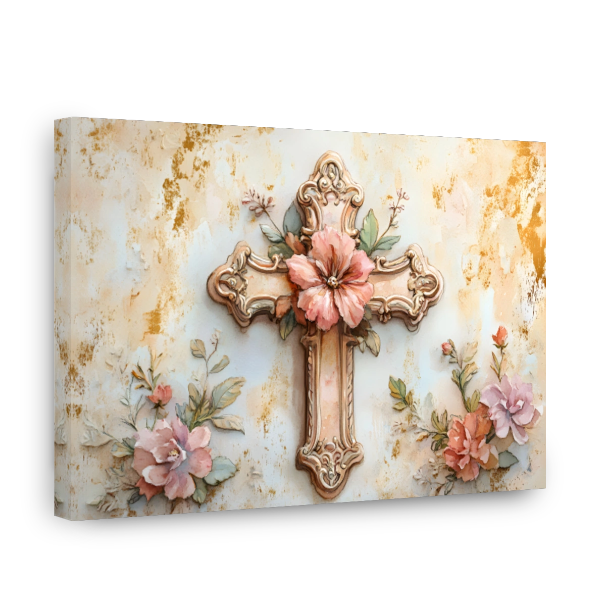 Floral Cross Watercolour Art