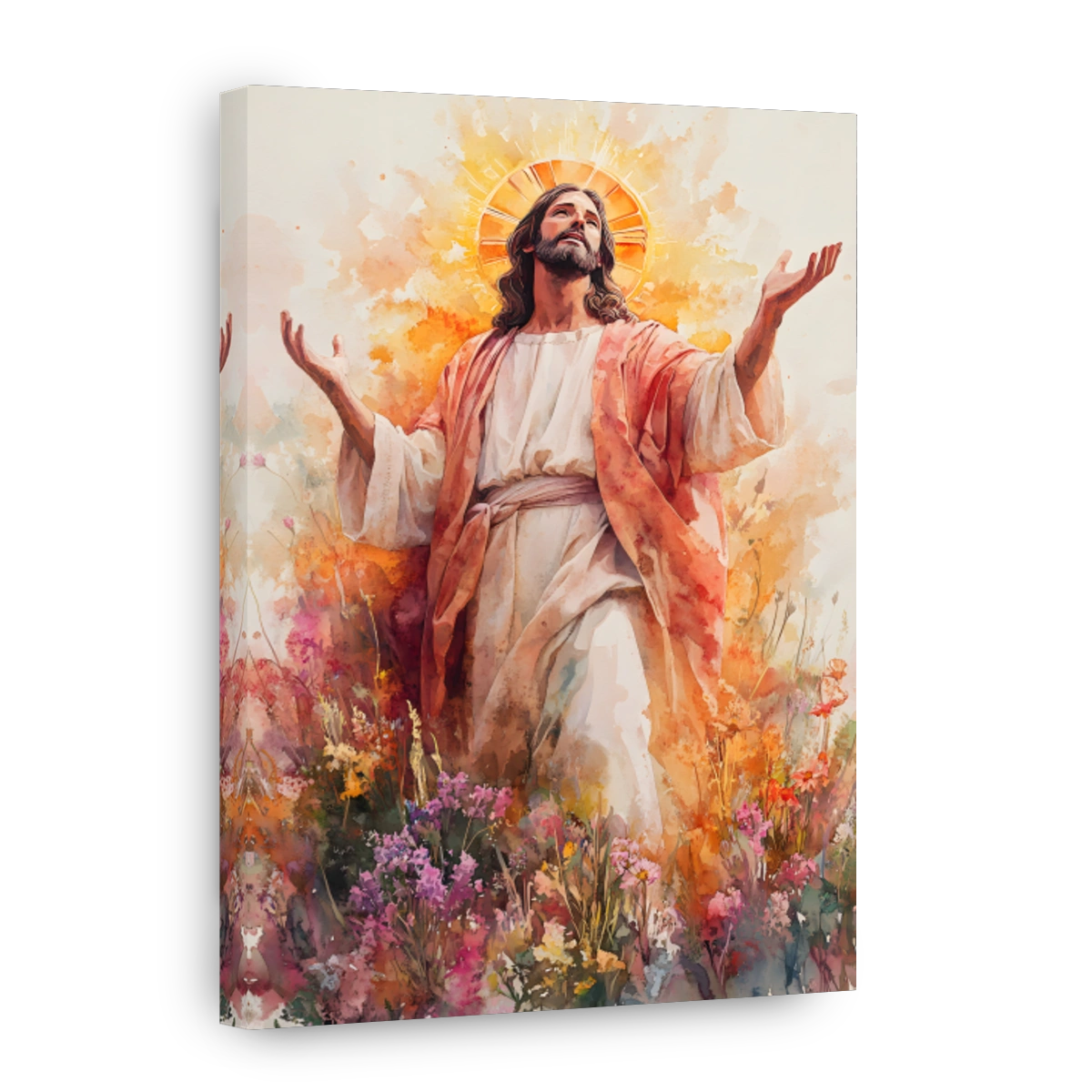 Jesus in a Field of Flowers